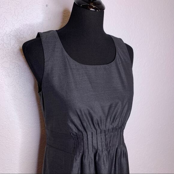 J Crew charcoal gray wool silk blend sleeveless sheath dress size 6 - Picture 3 of 13